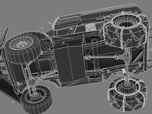 post-apocalyptic truck 3D Model