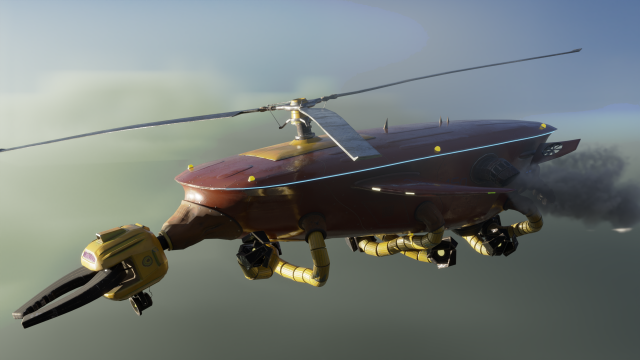 engineering drone scifi Model 3D .c4d .max .obj .3ds .fbx .stl .blend 