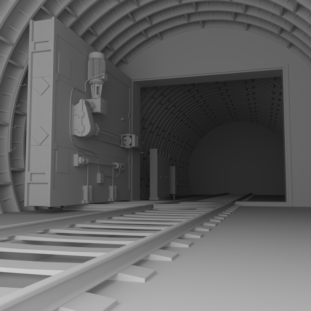 sealed gates in the subway 3D Model .c4d .max .obj .3ds .fbx .stl .blend 