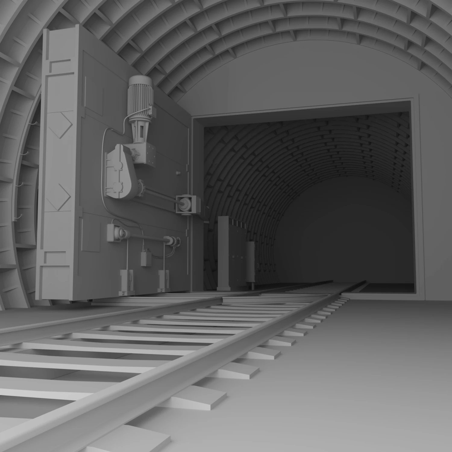sealed gates in the subway 3D Model .c4d .max .obj .3ds .fbx .stl .blend 