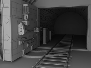 sealed gates in the subway 3D Model