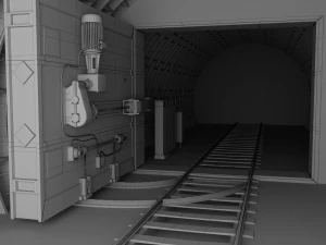 sealed gates in the subway 3D Model