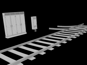 sealed gates in the subway 3D Model