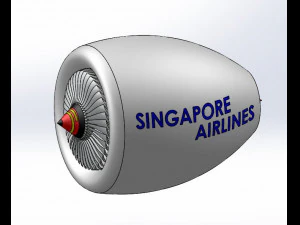 제트 엔진 프로펠러 3D 모델