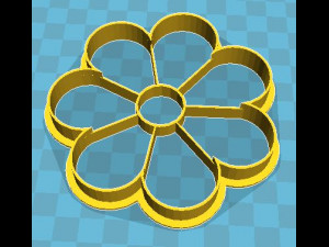 chamomile flower cookie cutter 3D Print Model