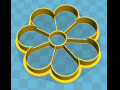 Chamomile flower cookie cutter 3D Model
