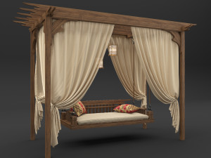 garden swing Model 3D