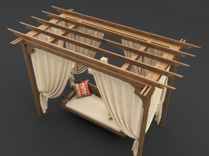 garden swing Model 3D