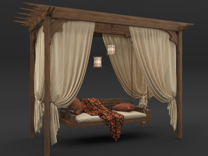 garden swing Model 3D