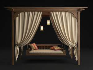 garden swing Model 3D
