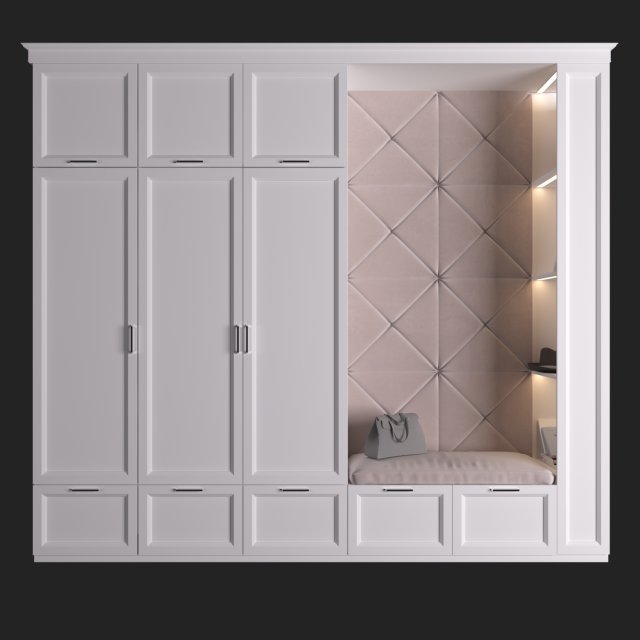 wardrobe i 3D Model .c4d .max .obj .3ds .fbx .stl .blend 