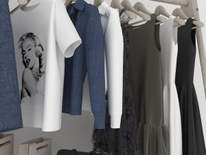 clothing rack i Modello 3D