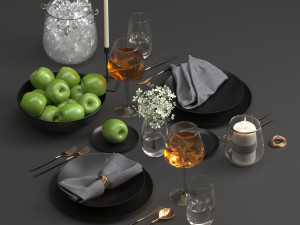 table setting 3D Модель