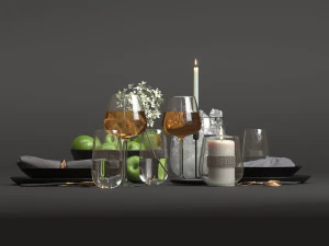 table setting 3D Model