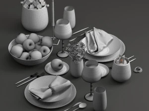 table setting 3D Model