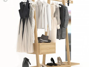 कपड़ों की रैक ii 3D मॉडल