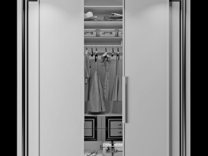 wardrobe with doors 3D 모델