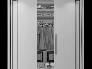 wardrobe with doors 3D Model
