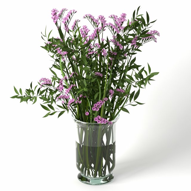 bouquet of limonium Modello 3D .c4d .max .obj .3ds .fbx .stl .blend 