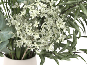bouquet of eucalyptus and hydrangea 3D 모델
