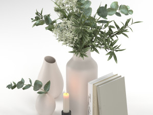 bouquet of eucalyptus and hydrangea 3D 모델