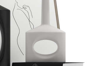 decorative set vases with a hole 3D Model