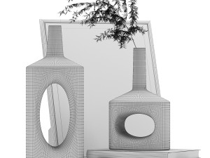 decorative set vases with a hole 3D Model