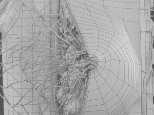 Breast lymphatic drainage precise scale labelledatomy histology 3D-Modell