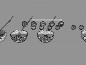 Cataract eye lens types detailed animated 3D Model