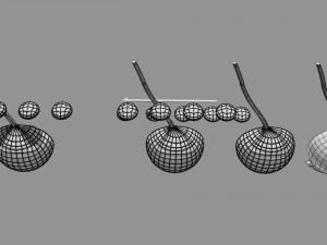 Cataract eye lens types detailed animated 3D Model