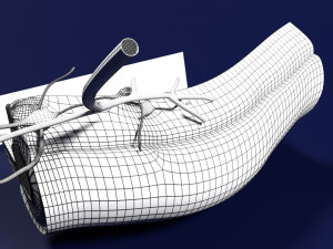 3D Colon cancer staging detail labelled 3D Model