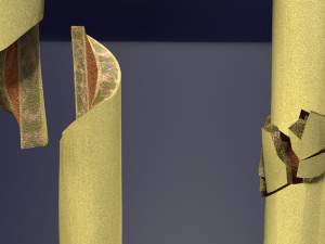 Fracture types labelled Model 3D