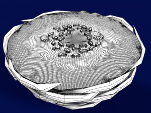 3D Caseating granuolma tuberculosis labelled model Modelo 3D