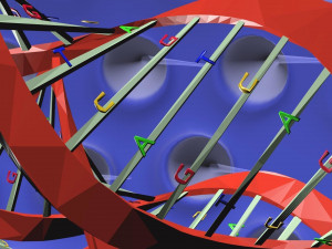 Virus animated with DNA detailed Model 3D