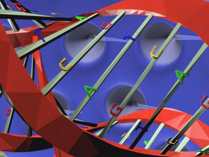 Virus animated with DNA detailed 3D Model