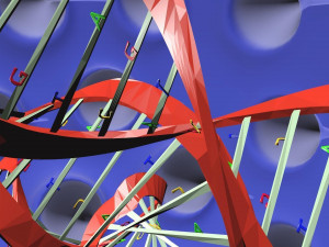 Virus animated with DNA detailed Model 3D