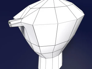 Uterus cut open bisected labelled detail model 3D Model
