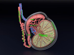 3D гистологическая модель анатомии яичка 3D Модель