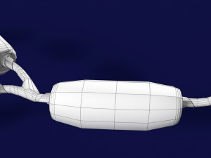 3D Neuron axon parts labelled detail model Modelo 3D