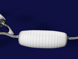 3D Neuron axon parts labelled detail model Modelo 3D