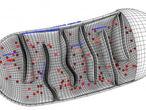 Mitochondria Microscopy detailed labelled 3D Model