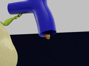 Breast Cancer types spread labelled detail 3D Model