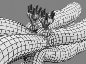 Chromosome homologous centromere kinetochore blender 3D 모델
