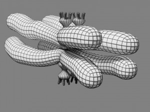 Chromosome homologous centromere kinetochore blender 3D 모델