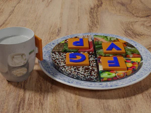 HEALTHY FOOD PLATE PROPORTION 3D Print Model
