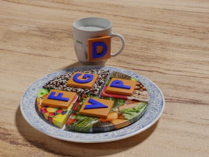HEALTHY FOOD PLATE PROPORTION 3D Print Model