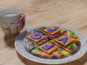 HEALTHY FOOD PLATE PROPORTION 3D प्रिंट मॉडल