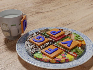 HEALTHY FOOD PLATE PROPORTION 3D Print Model