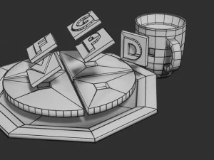 HEALTHY FOOD PLATE PROPORTION 3D Print Model