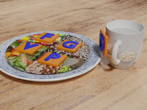 HEALTHY FOOD PLATE PROPORTION 3D प्रिंट मॉडल